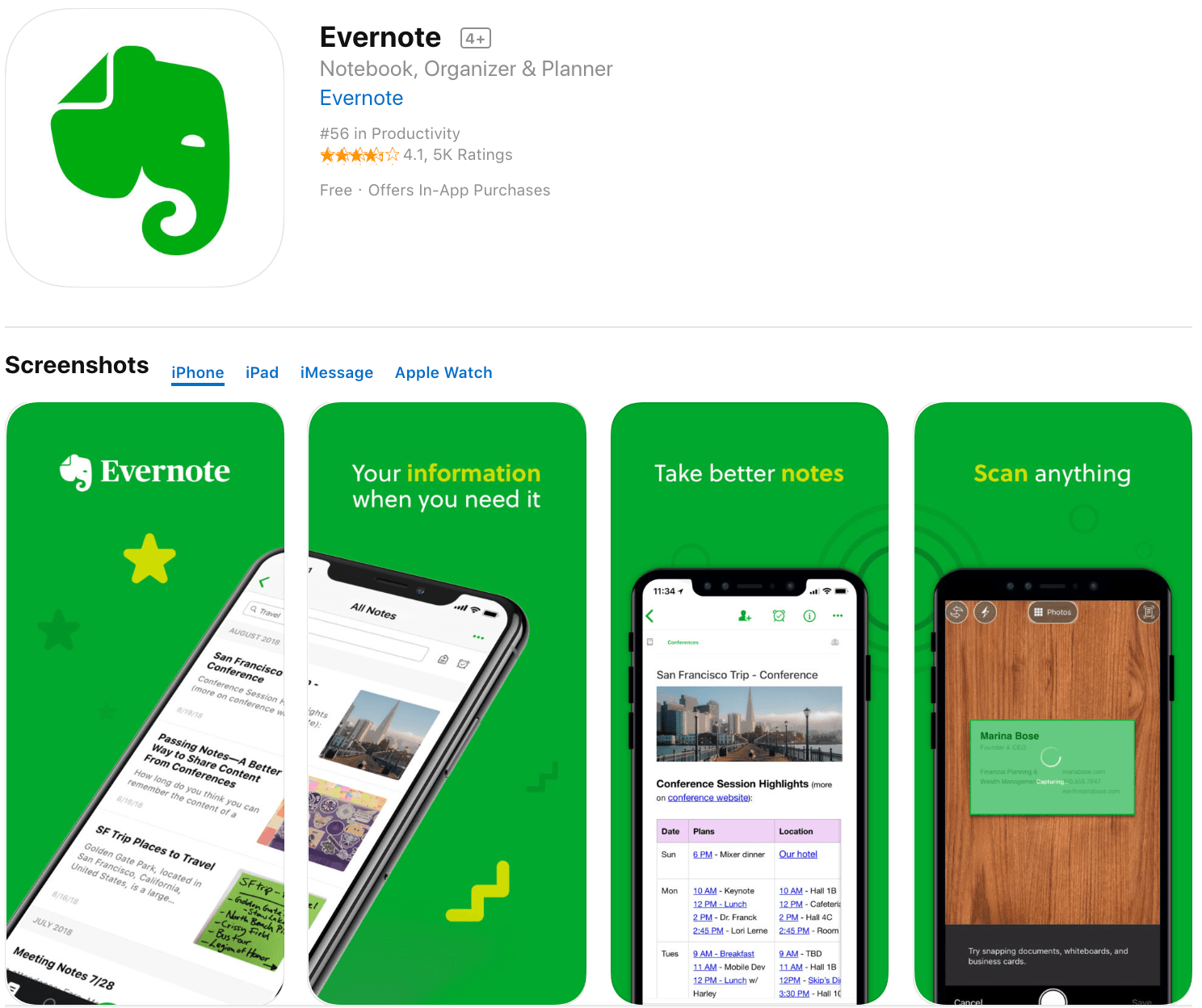 Marketing Apps Evernote