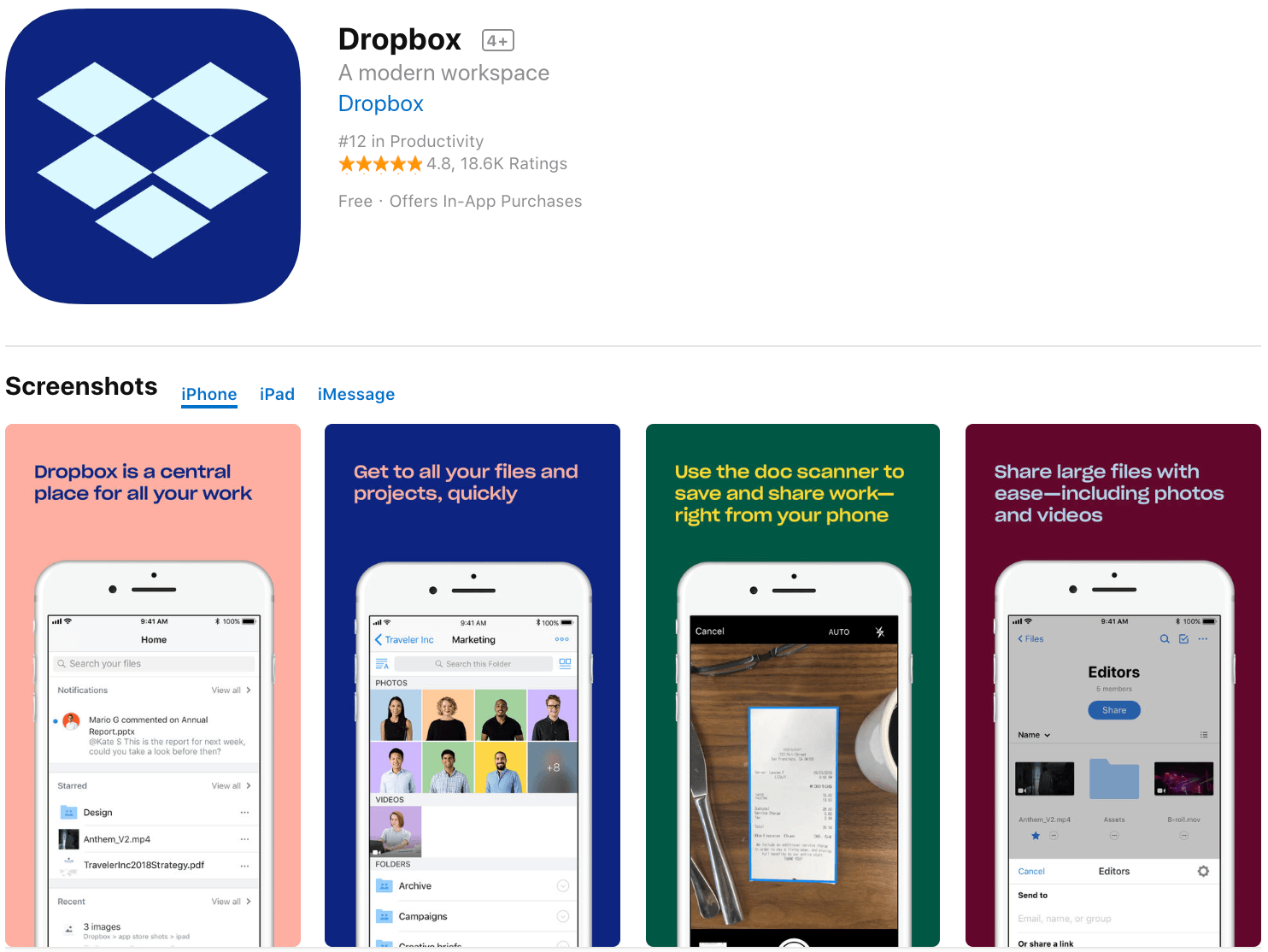Marketing Apps Dropbox