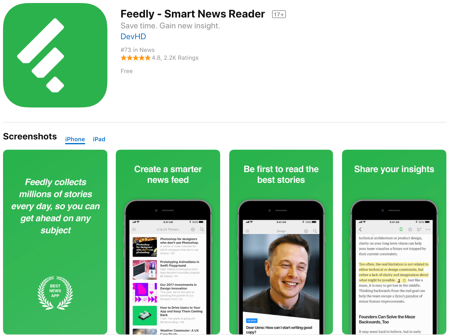 Marketing Apps Feedly